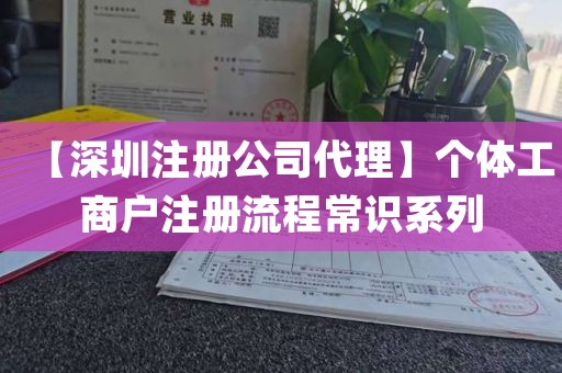 【深圳注册公司代理】个体工商户注册流程常识系列