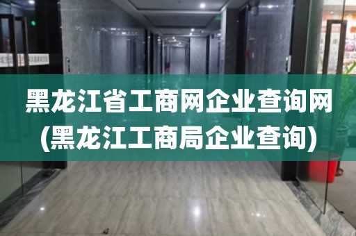 黑龙江省工商网企业查询网(黑龙江工商局企业查询)